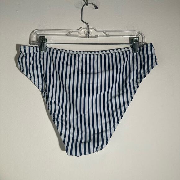 Shein Navy and White Striped Bikini Bottom - Picture 2 of 4